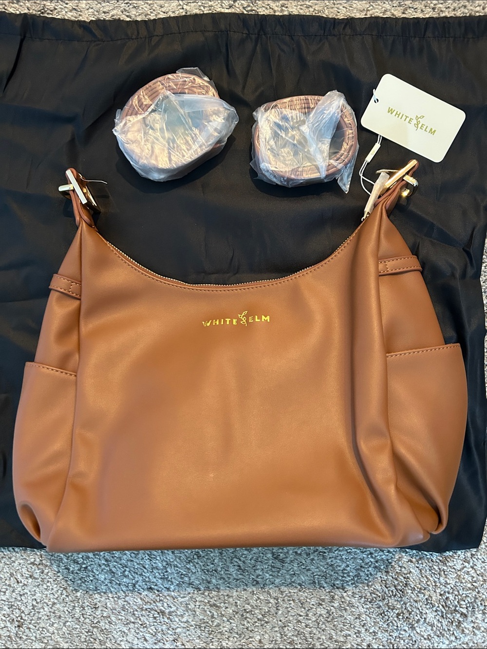 White Elm Camille Hobo Caramel NWT - Picture 2 of 13